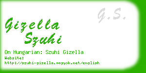 gizella szuhi business card